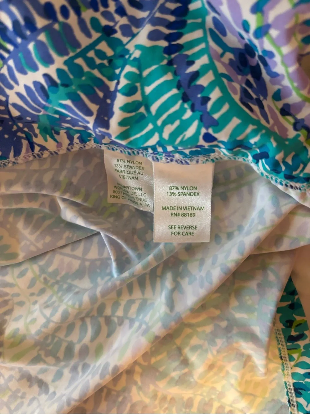 Women's Blue Multi-Print Swim Cover-Up by Lilly Pulitzer size s/m